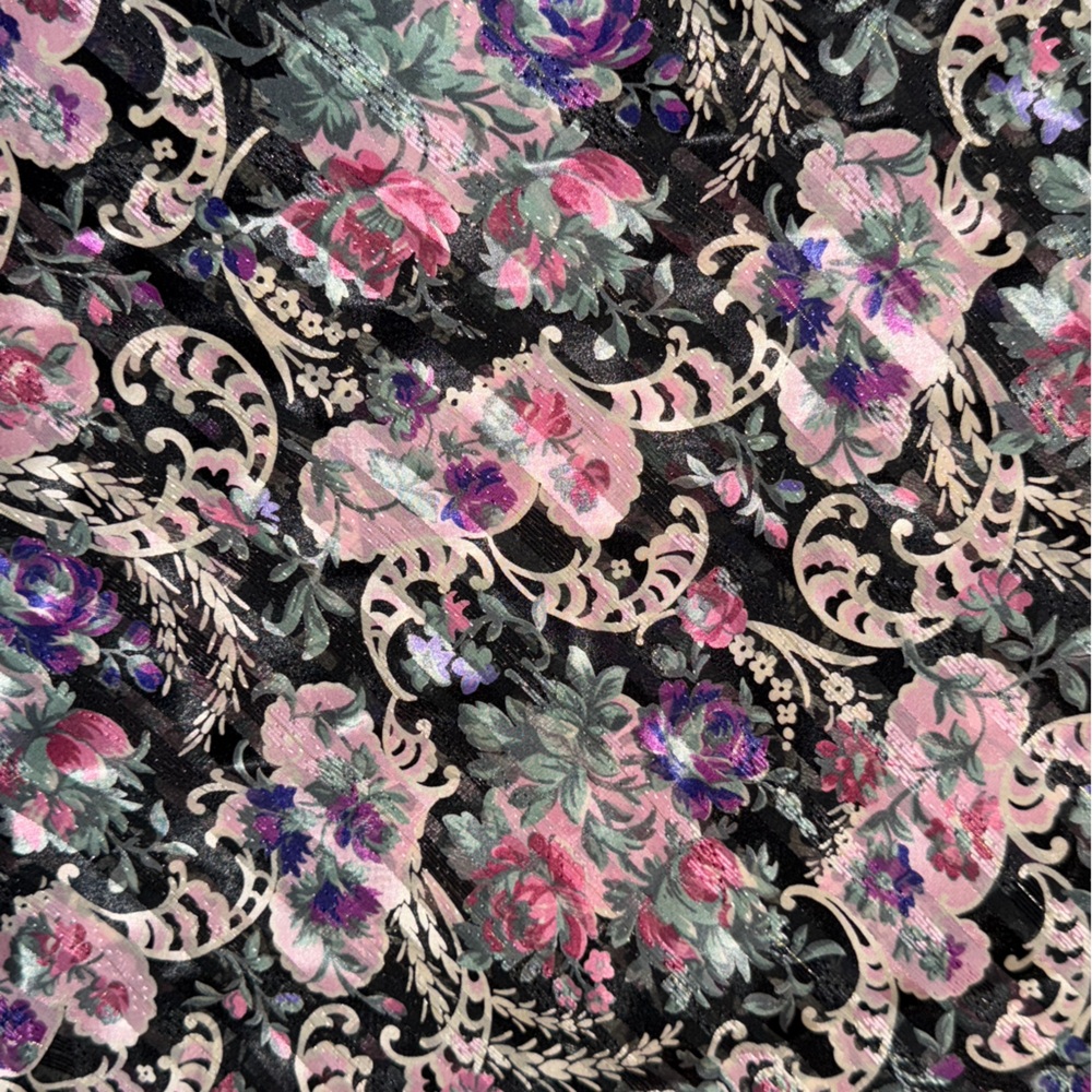 VTG EUC 💜Val Mode Floral Patterned Slip Chemise Dress - Picture 3 of 4